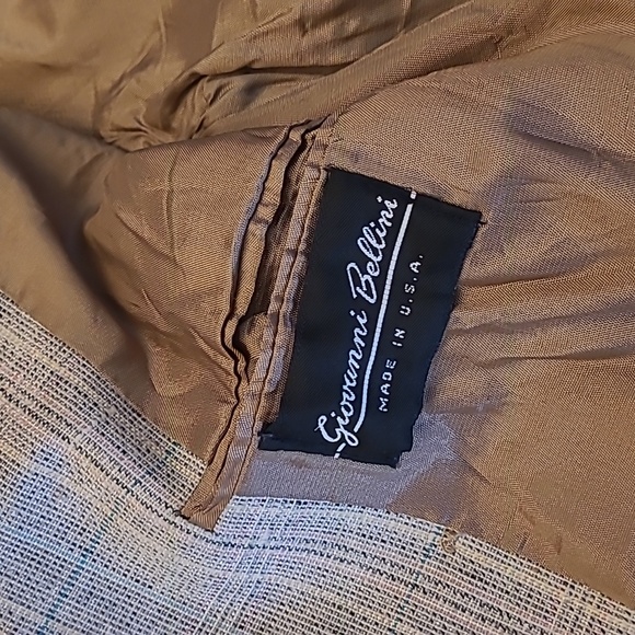 NWOT VTG Giovanni Bellini Grey Mutli Colored Plaid Wool 3/4 Sleeved Blazer - Picture 9 of 12